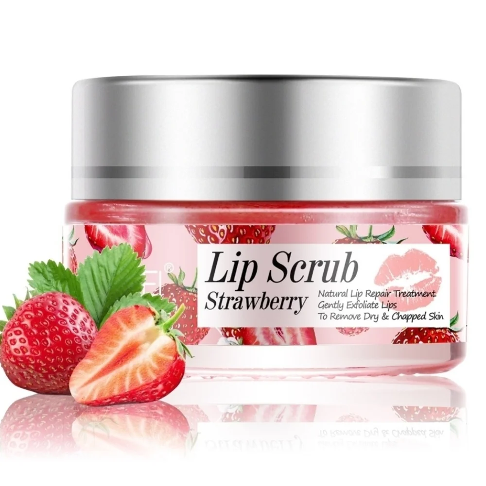 Elaimei Strawberry Lip Scrub New Hydrating Moisturizing New